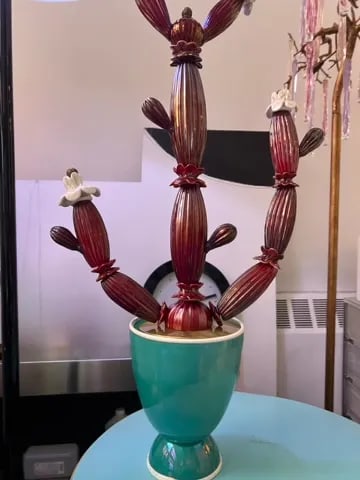 Napoleone Martinuzzi for Venini Red Cactus Succulent Sculpture, Signed, 1929 - 4