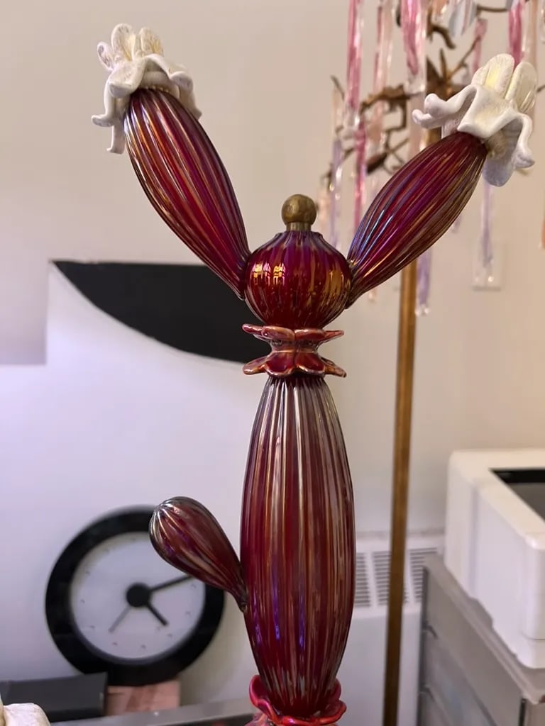 Napoleone Martinuzzi for Venini Red Cactus Succulent Sculpture, Signed, 1929 - 7