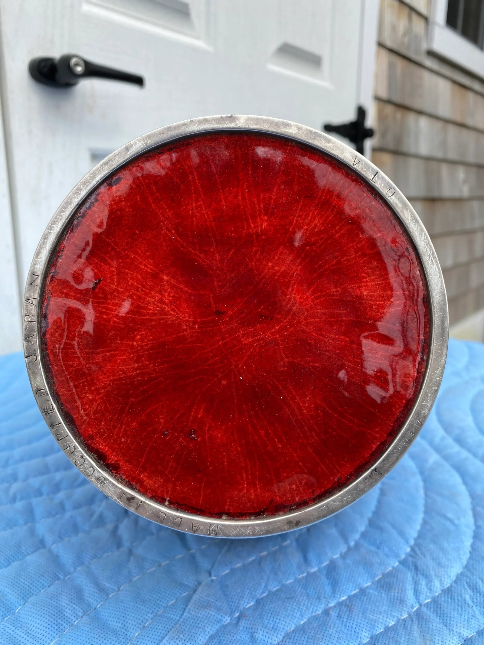 Early 20th Century Red Japanese Cloisonné Vase (Signed) - 10