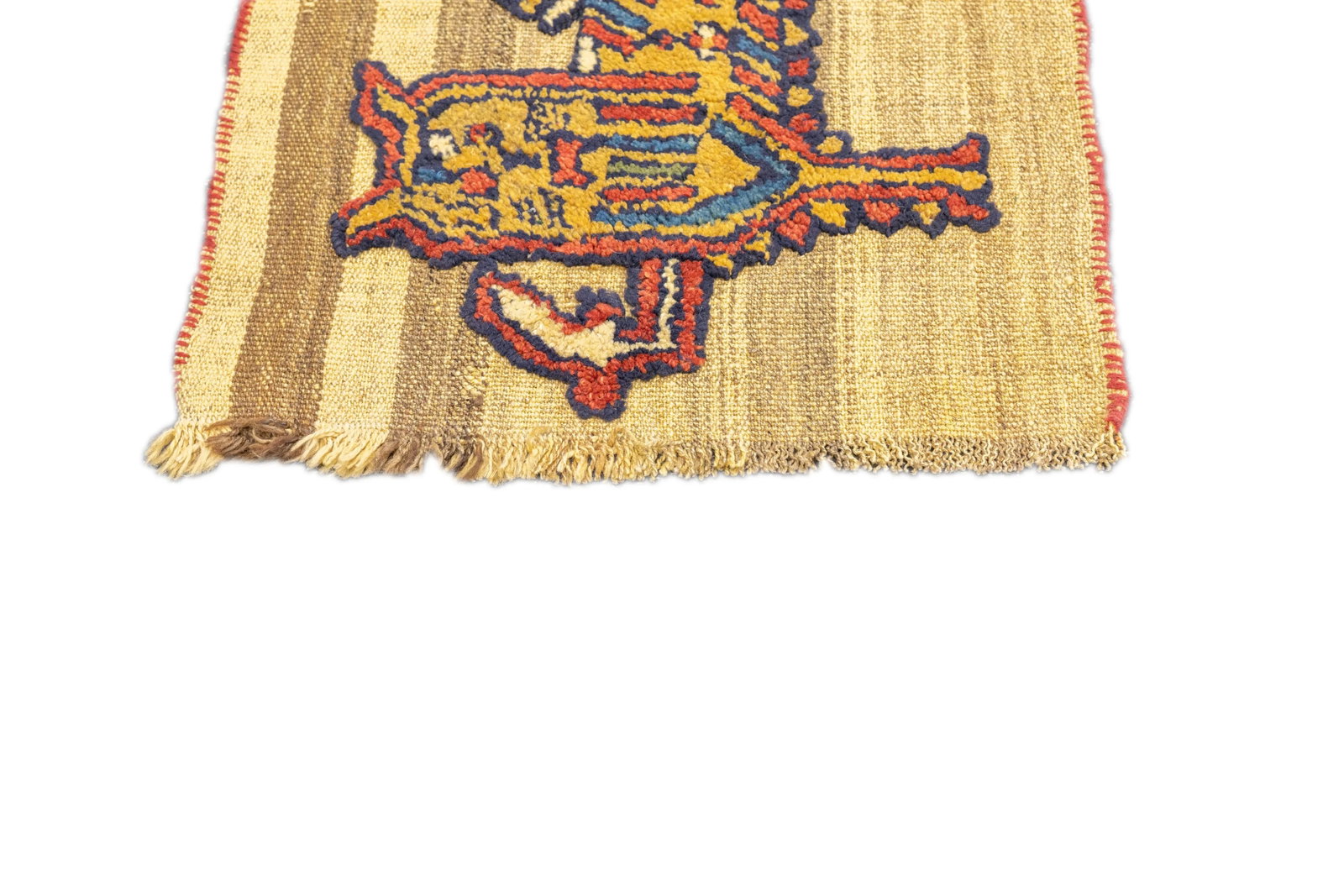 Antique Handwoven Gabbeh Palas Rug Textile Art 2'1" X 2'7" - 10