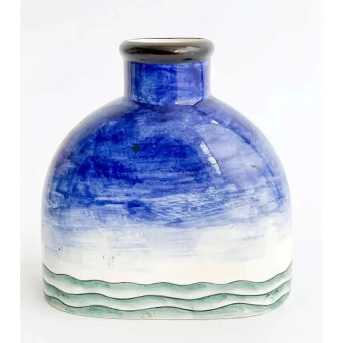 Gio Ponti for Richard Ginori Maritime Vase, Seascape With Boat, Italy, 1930 - 7