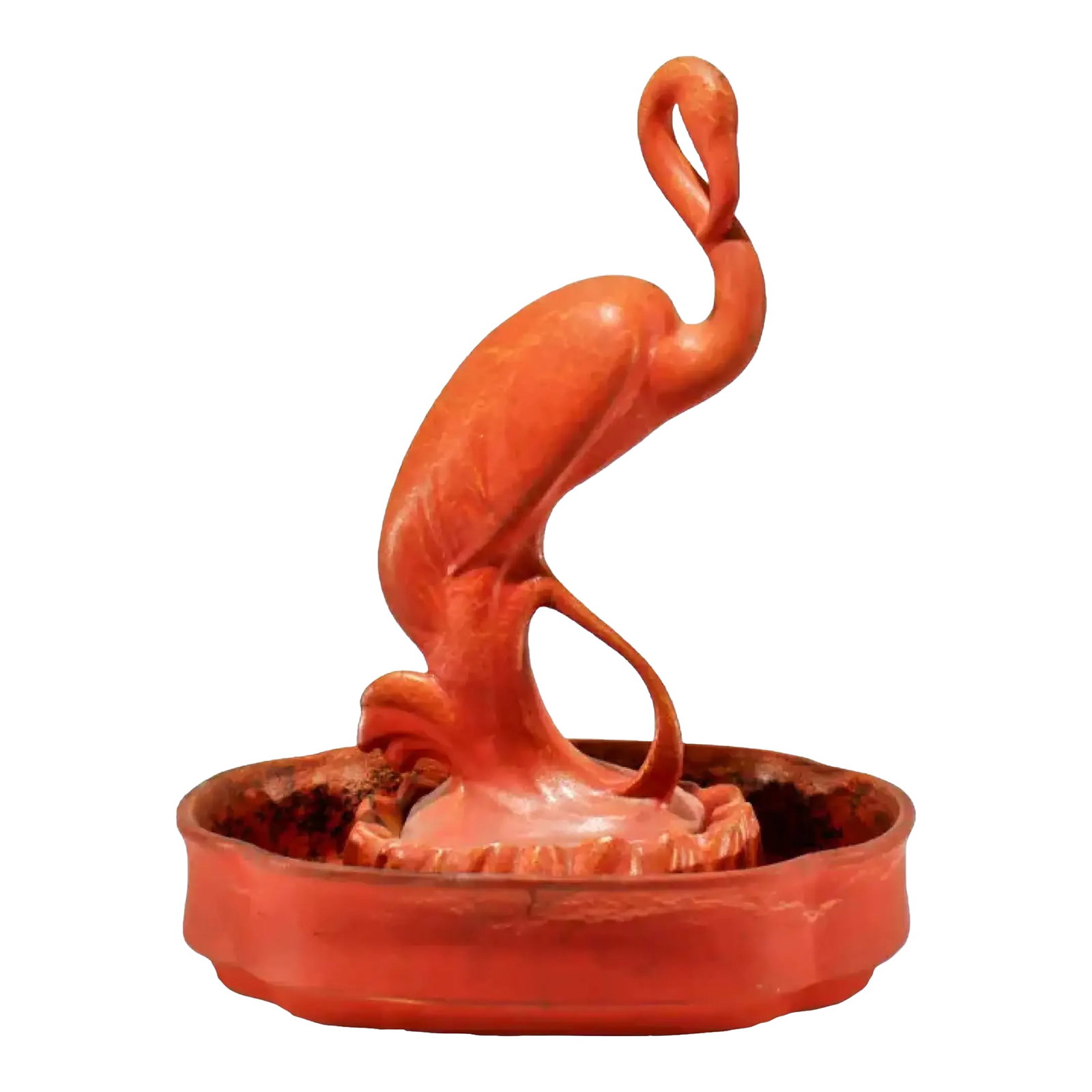 Waylande Gregory for Cowan Pottery Coral Flamingo Centerpiece Planter Set 1929 (1 of 7)