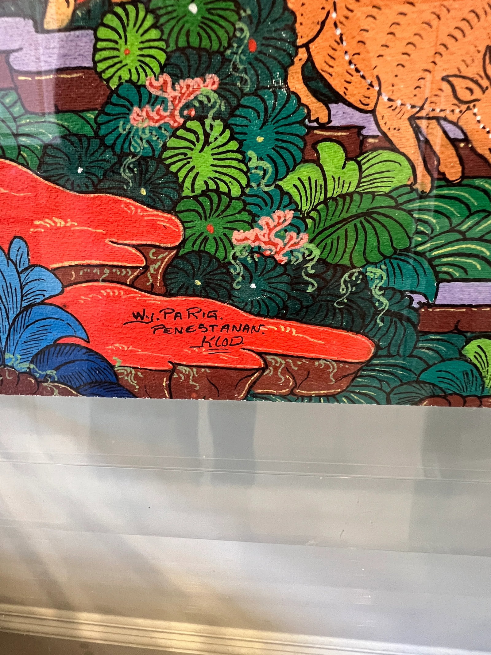 20th Century Original Balinese Painting on Canvas - 4