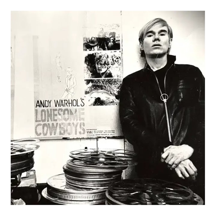 Jack Mitchell, Andy Warhol as Filmmaker, Black and White Photograph, 1968: Jack Mitchell black and white photograph of Andy Warhol as filmmaker. This silver gelatin print is dated 1968 on the back. 11 x 14 in. Rare image, original print. Jack Mitchell (1925 - 2013) Photograp