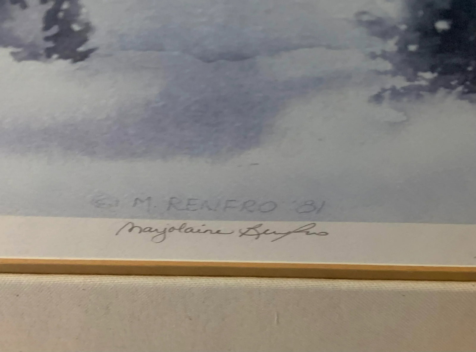 1981 Limited Edition Mountain Print by Marjolaine Renfro (Idaho Artist) - 3