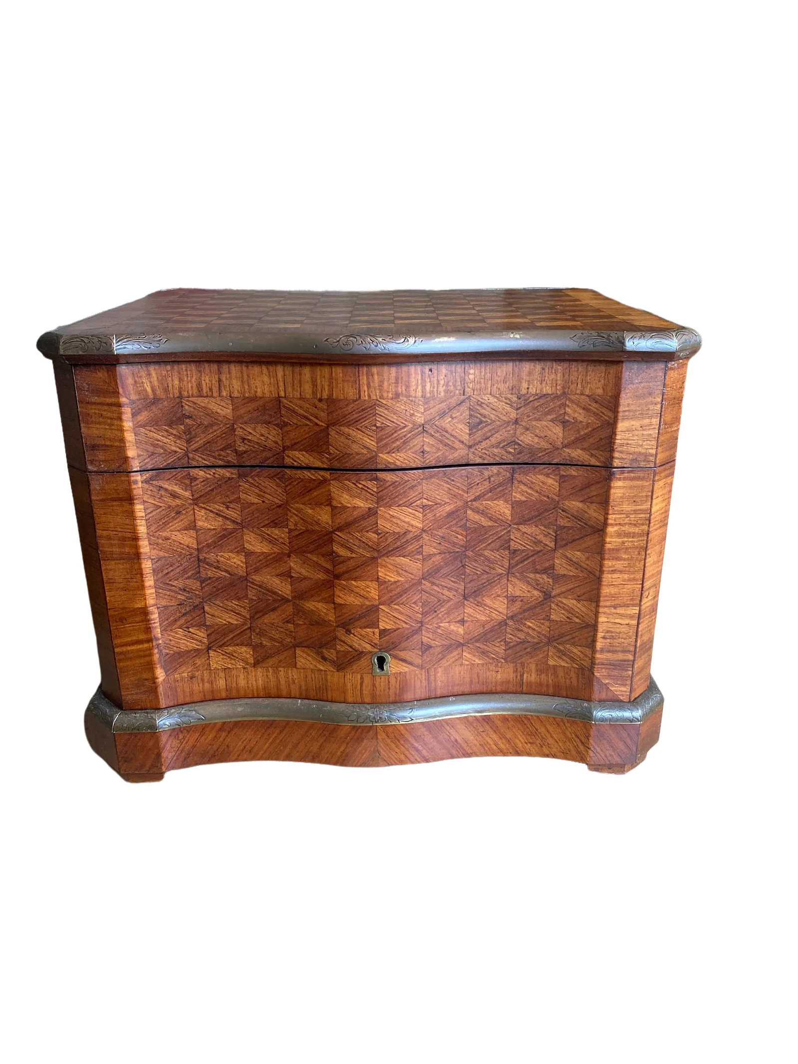 Late 19th Century French Napoleon III Marquetry Tantalus Cellarette Liquor Cabinet With Original Cry - 3