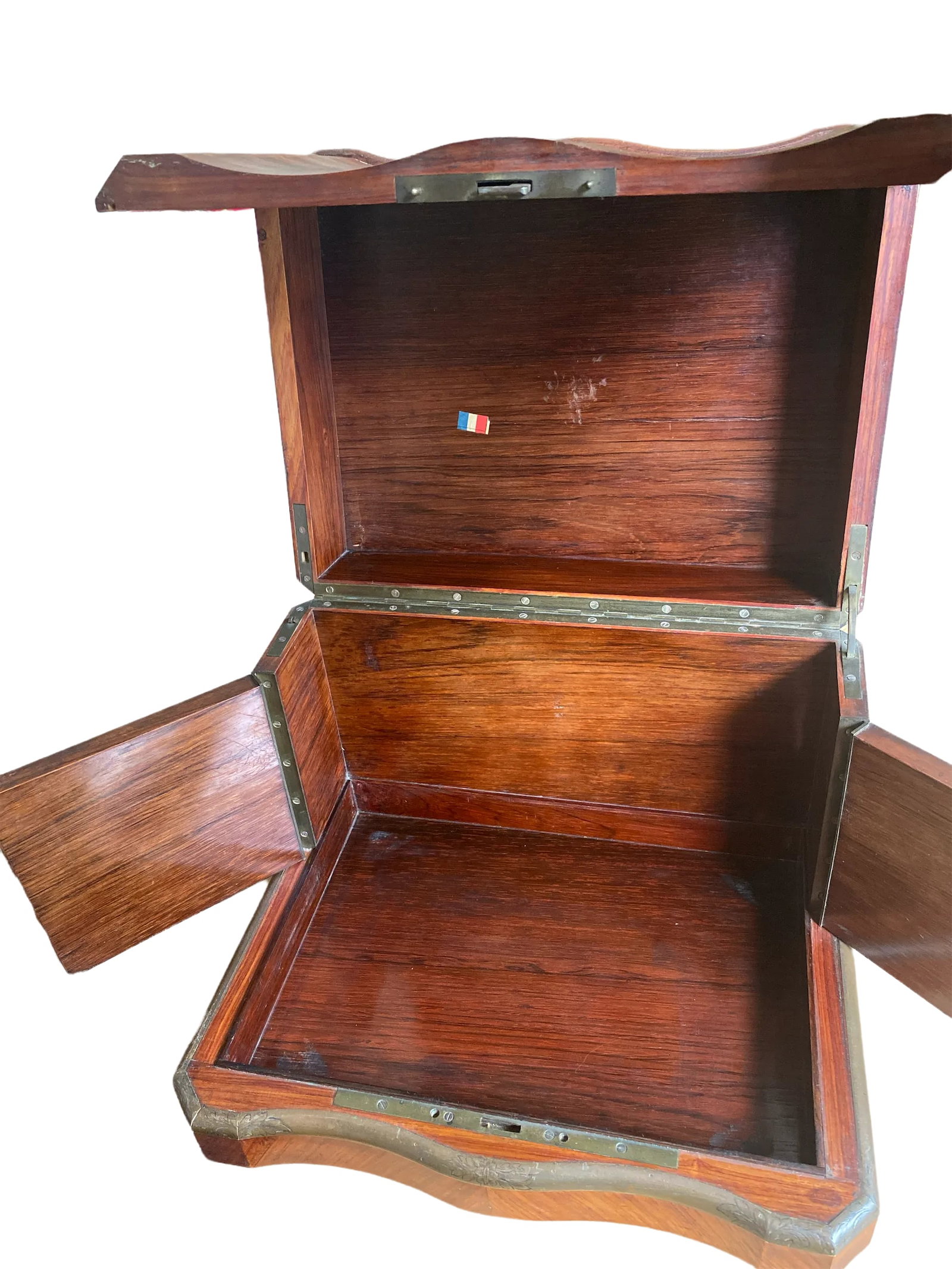 Late 19th Century French Napoleon III Marquetry Tantalus Cellarette Liquor Cabinet With Original Cry - 8