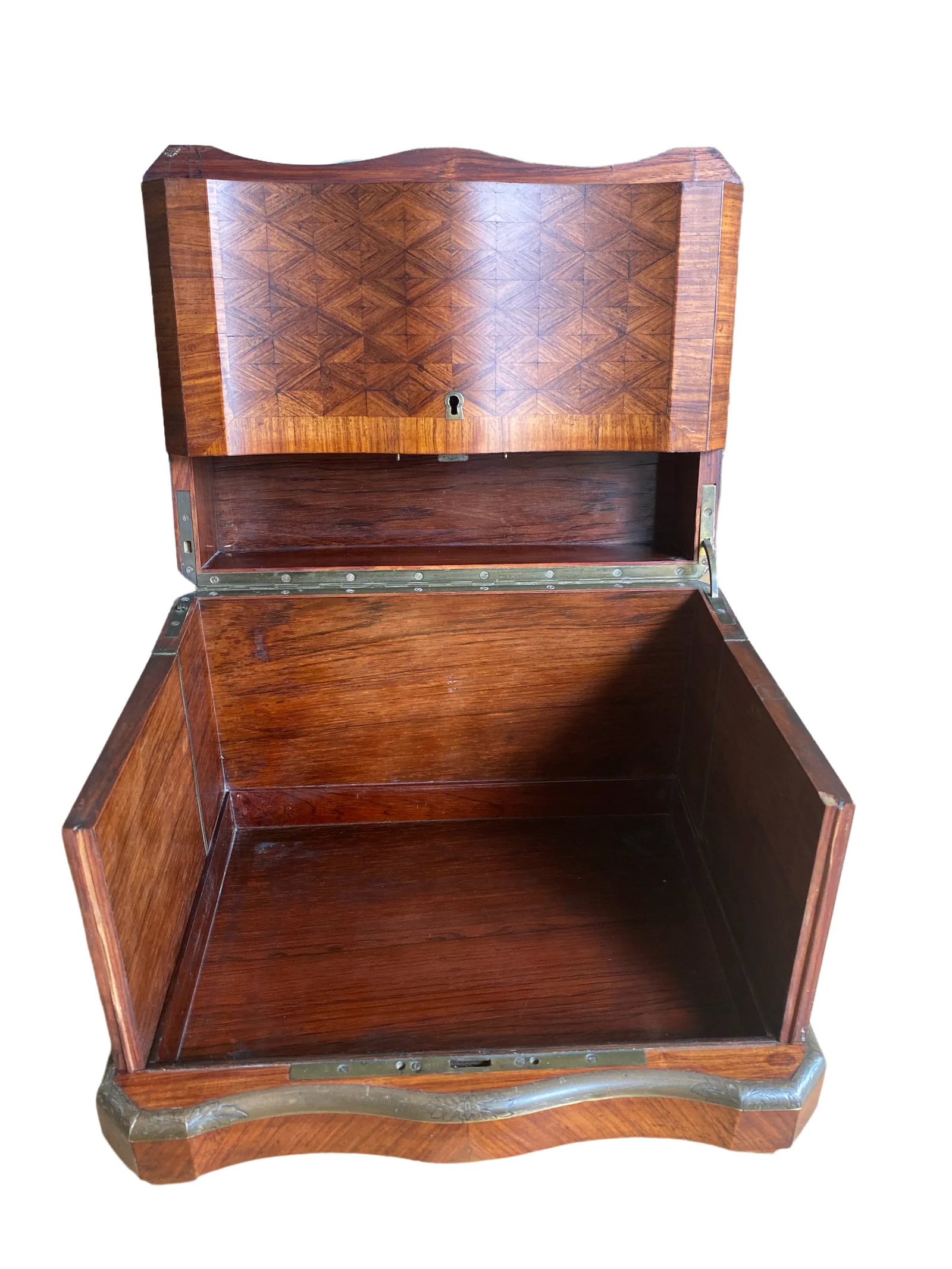 Late 19th Century French Napoleon III Marquetry Tantalus Cellarette Liquor Cabinet With Original Cry - 9