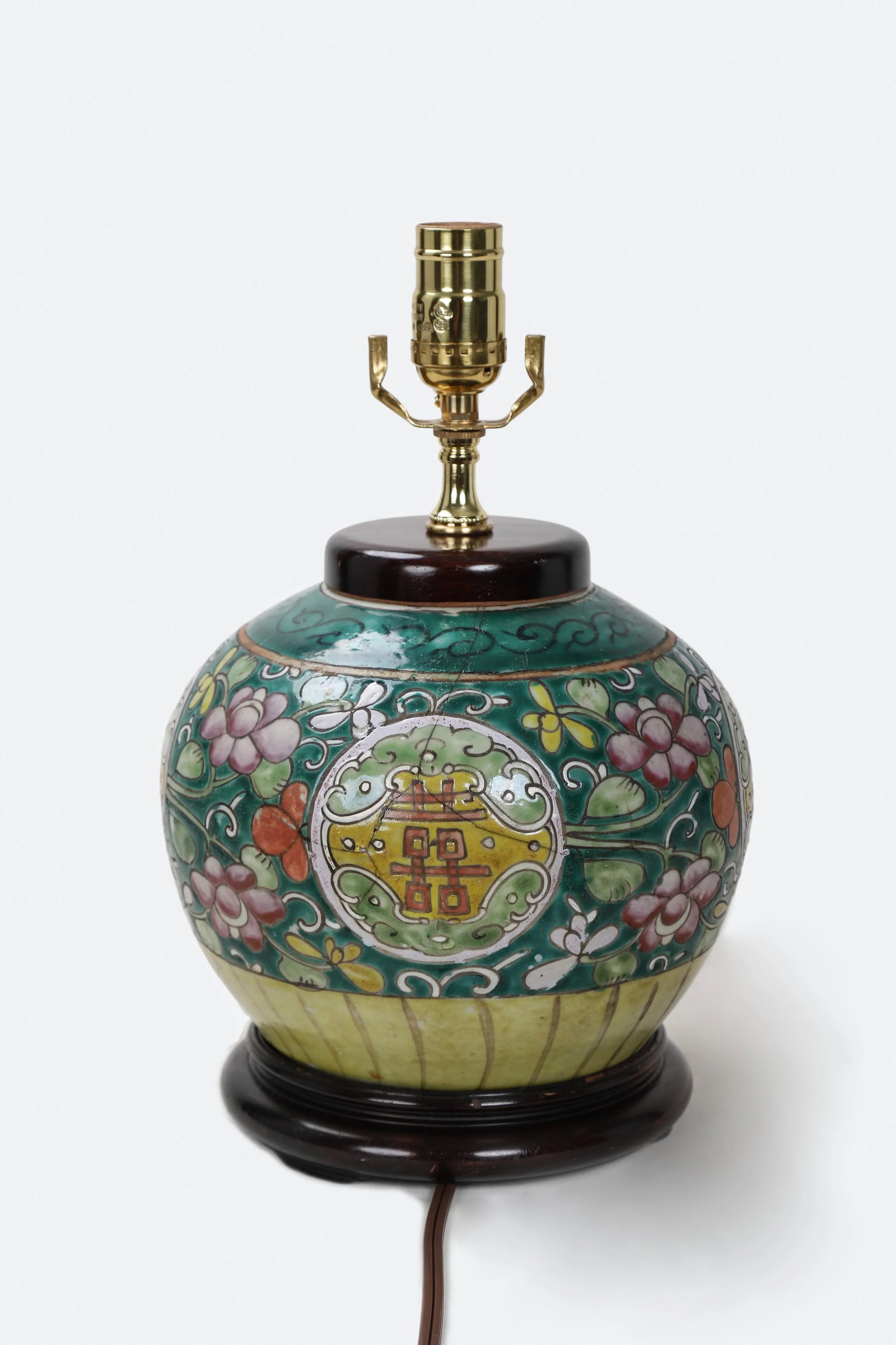 19th Century Antique Asian Porcelain Lamp - 5