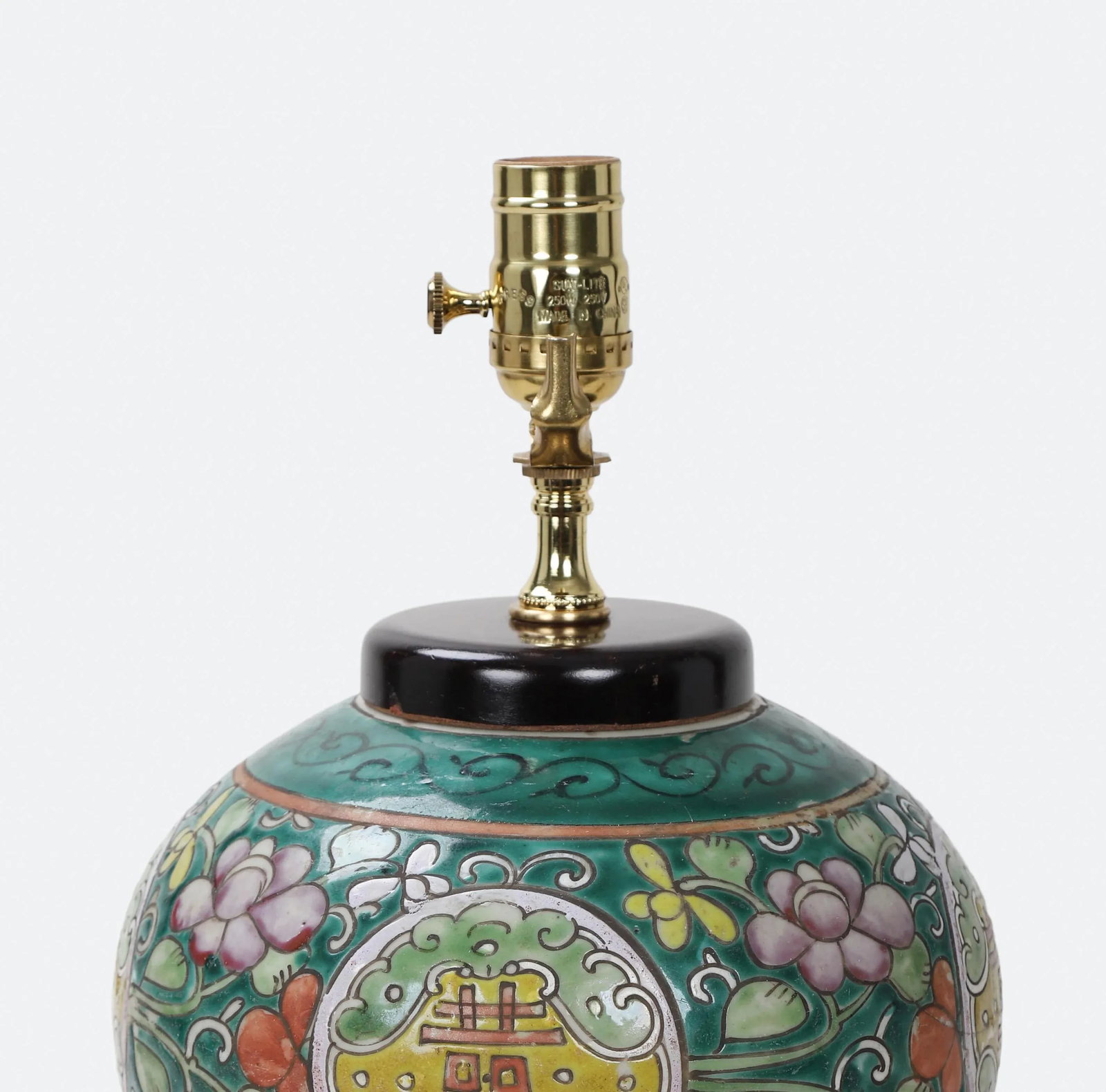 19th Century Antique Asian Porcelain Lamp - 7