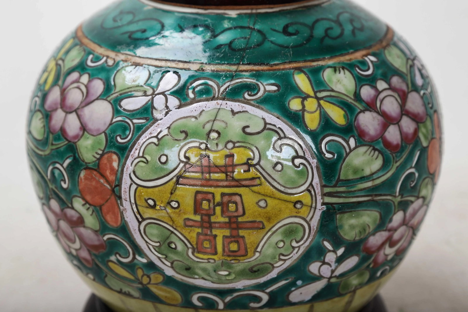 19th Century Antique Asian Porcelain Lamp - 8