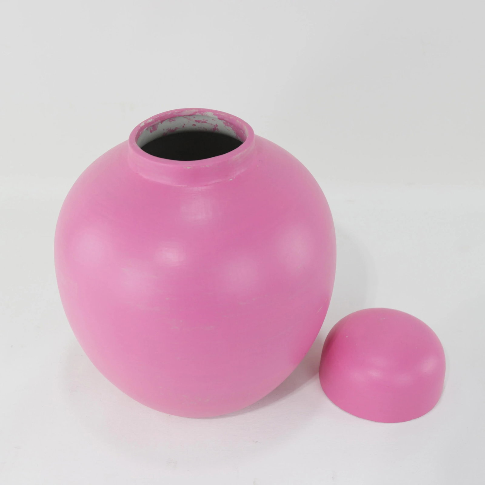 Pair of Soft Pink Matte Ginger Jars With Lids – Elegant Decorative Accents - 5