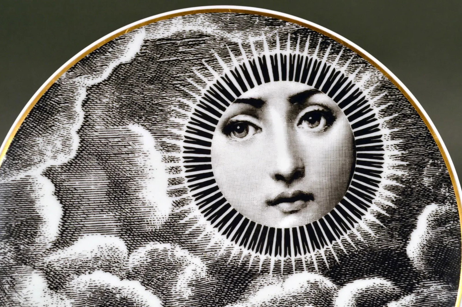 Celestial Muse: Fornasetti "Tema E Variazioni" Plate, the Sun (Motiv 18) - 2