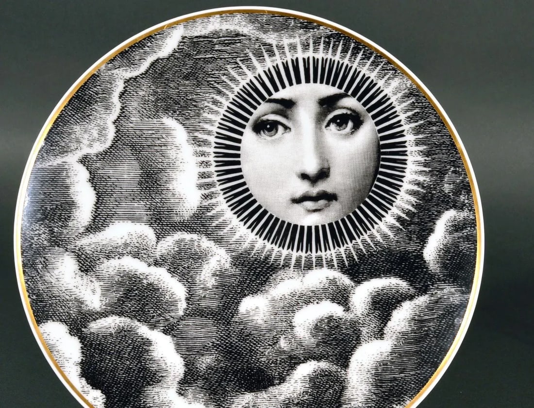 Celestial Muse: Fornasetti "Tema E Variazioni" Plate, the Sun (Motiv 18) - 3