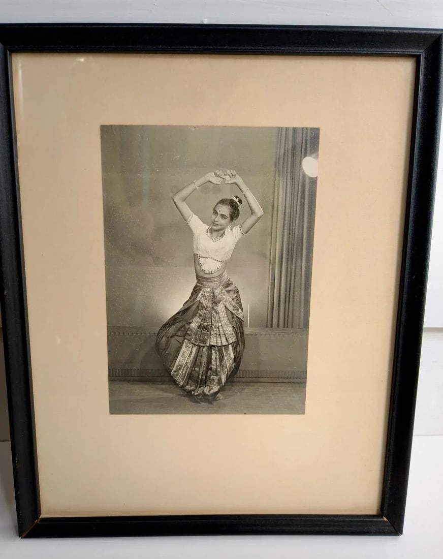Antique Original Pair Framed Bellydancer Photographs - 5