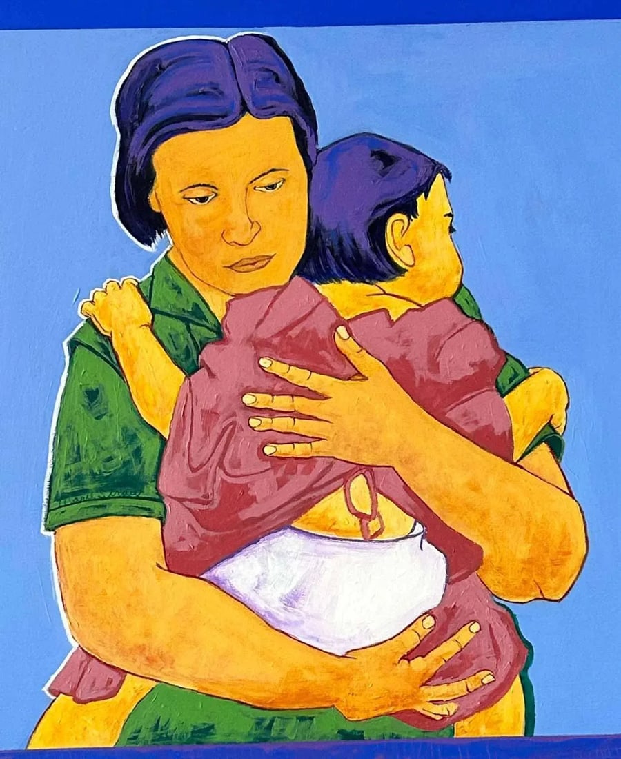 Motherly Love by Marie Straw (1894-1996) Original Acrylic - 2