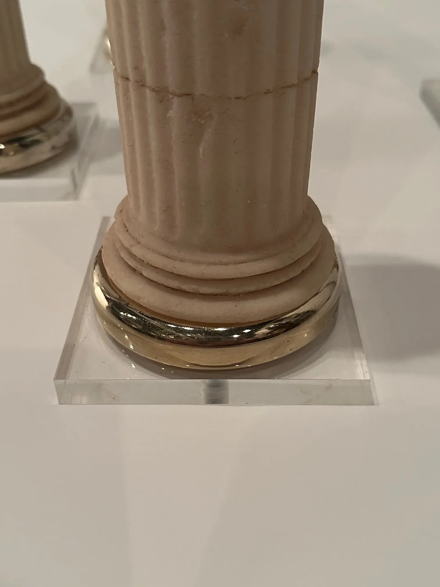 Grand Tour Style Cast Stone Miniature Columns Sculptures -Set of 4 - 2
