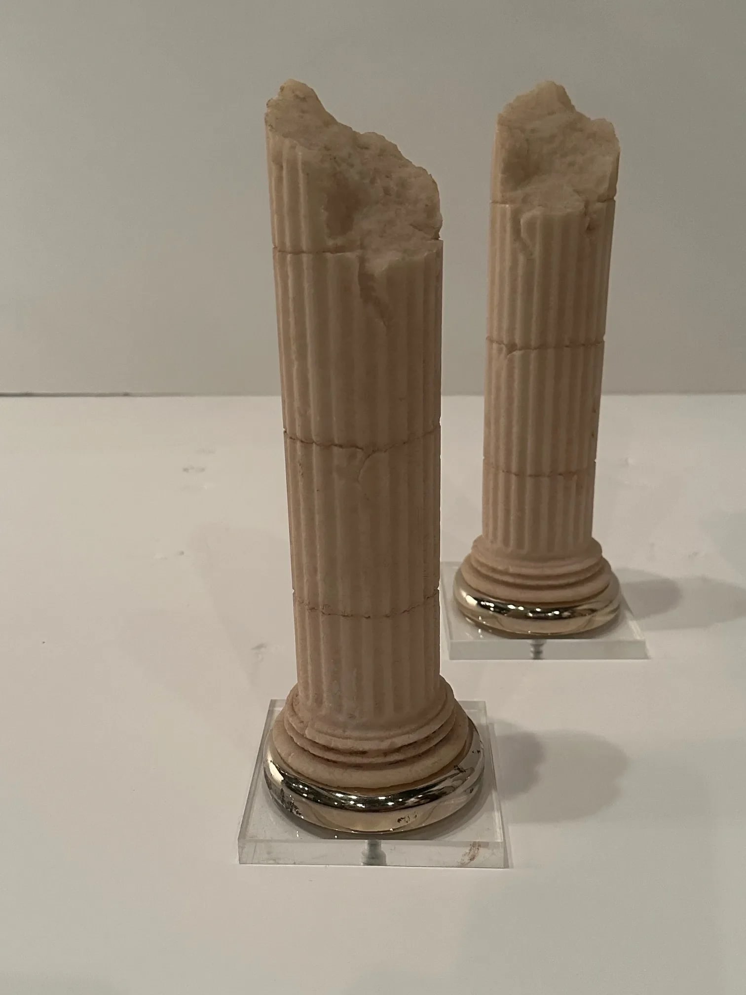 Grand Tour Style Cast Stone Miniature Columns Sculptures -Set of 4 - 5
