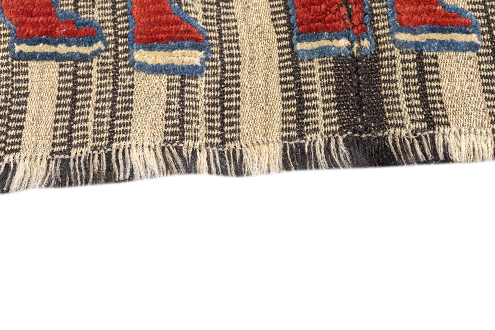 Antique Handwoven Gabbeh Palas Textile Art 3'3" X 3'10" - 7