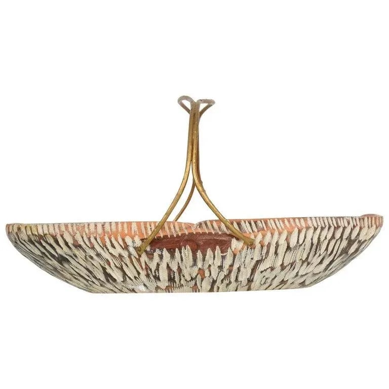 1960s Macabo Cusano Aldo Tura Carved Wood & Brass Serving Dish - 2
