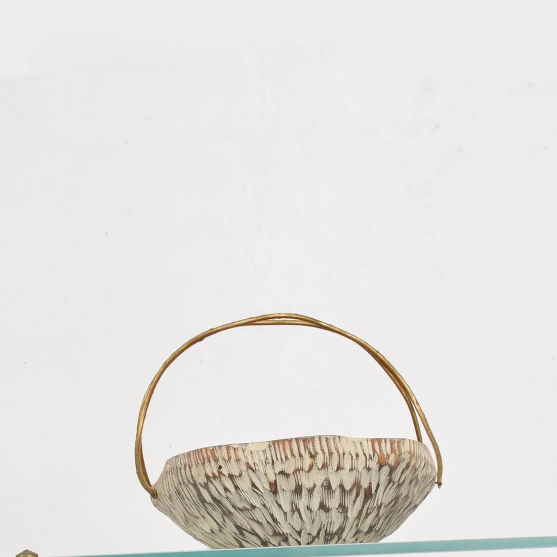 1960s Macabo Cusano Aldo Tura Carved Wood & Brass Serving Dish - 5