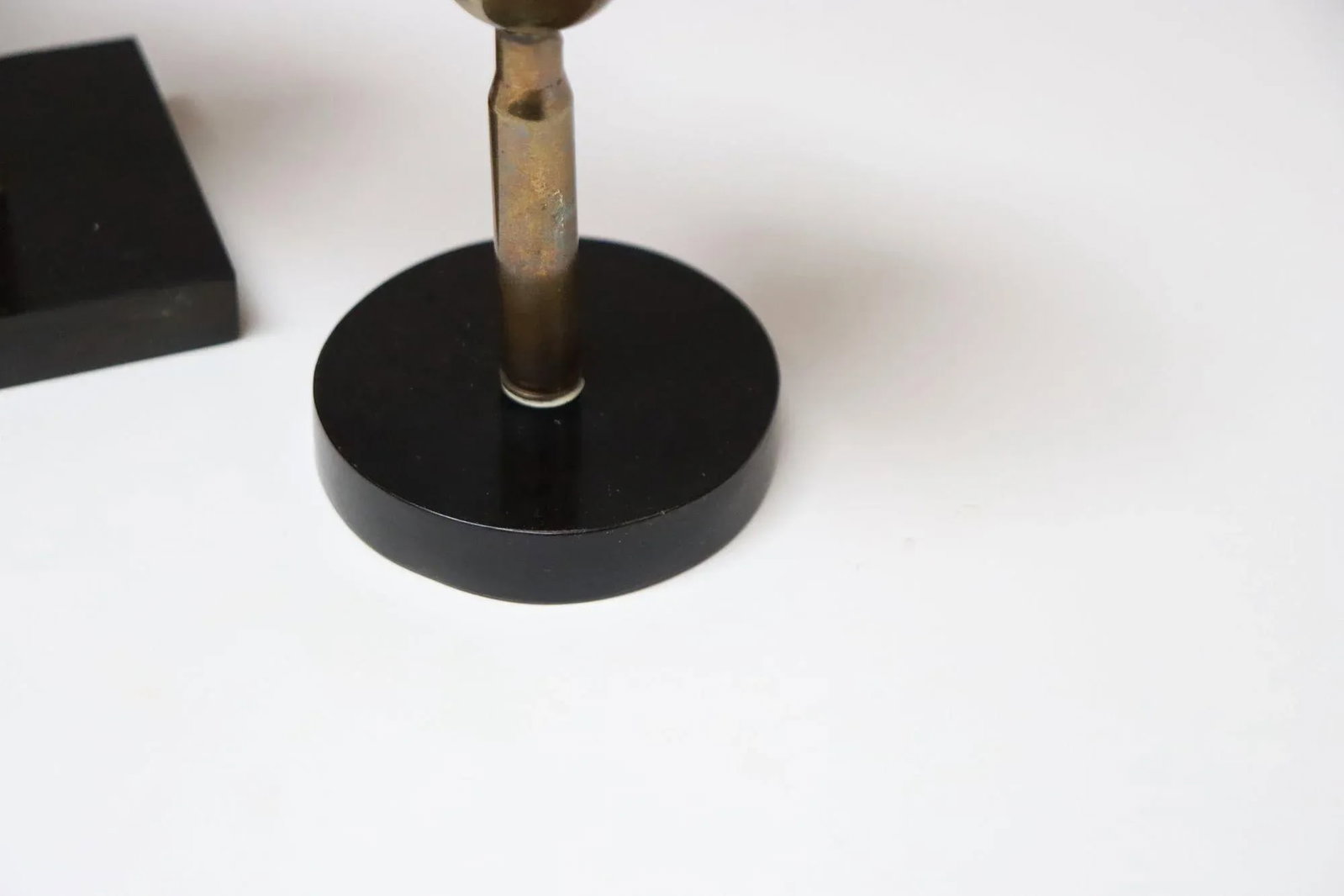 Set of Seven Vintage Trench Art Brass Goblets With Bakelite Card Suit Bases - 9