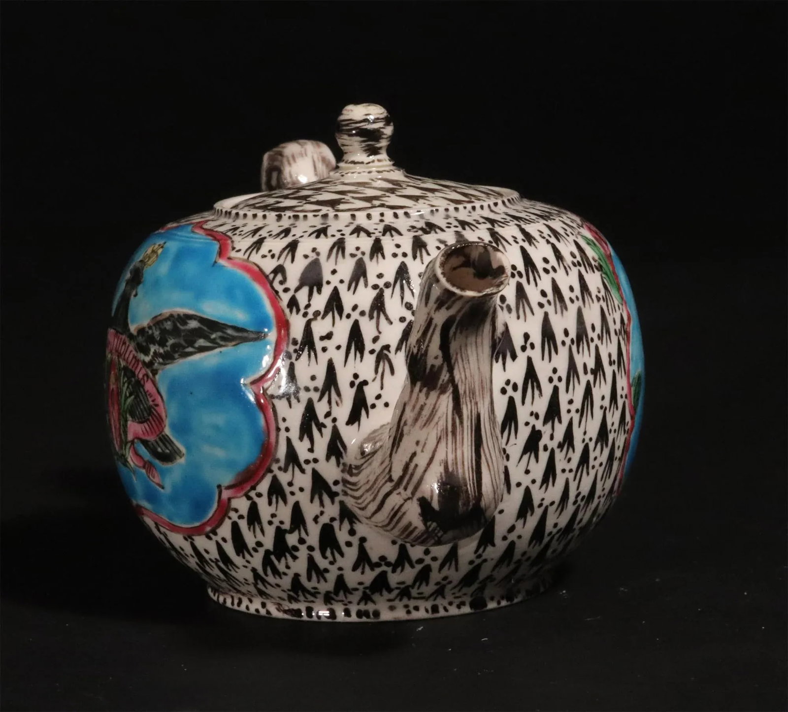 Saltglaze Teapot With Portrait of Frederick the Great of Prussia and the Prussian Eagle - 10