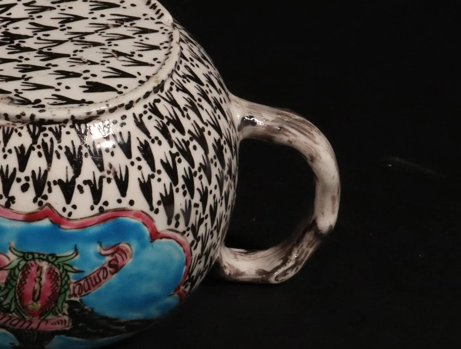 Saltglaze Teapot With Portrait of Frederick the Great of Prussia and the Prussian Eagle - 8