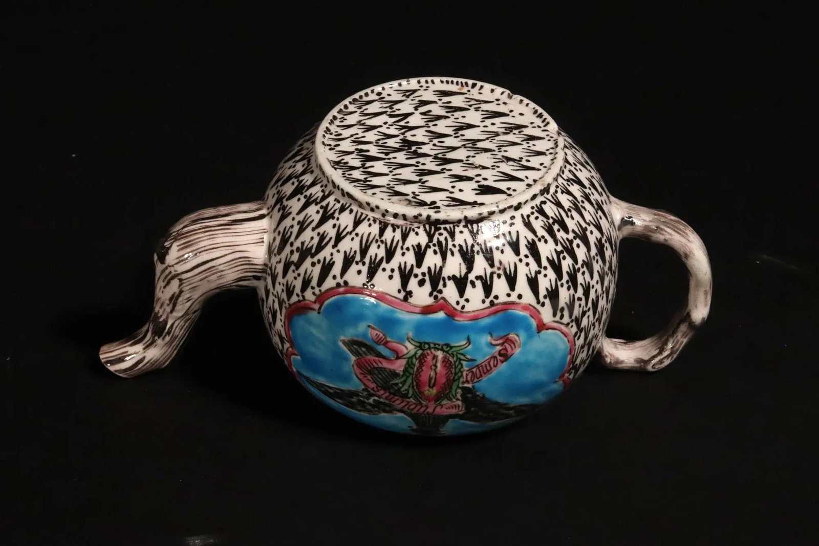 Saltglaze Teapot With Portrait of Frederick the Great of Prussia and the Prussian Eagle - 9