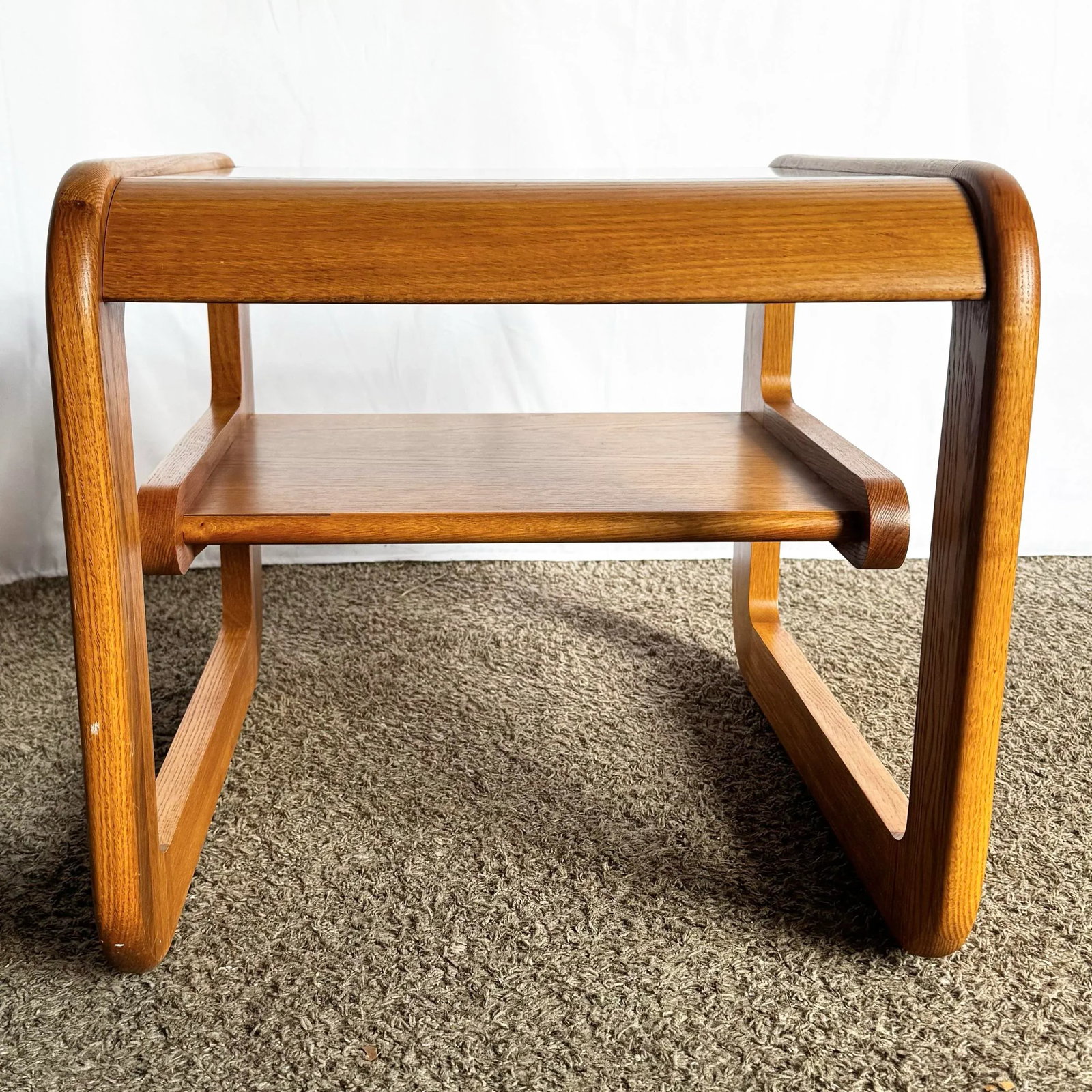 Mid Century Modern Lou Hodges Oak Wood Side Table - 6