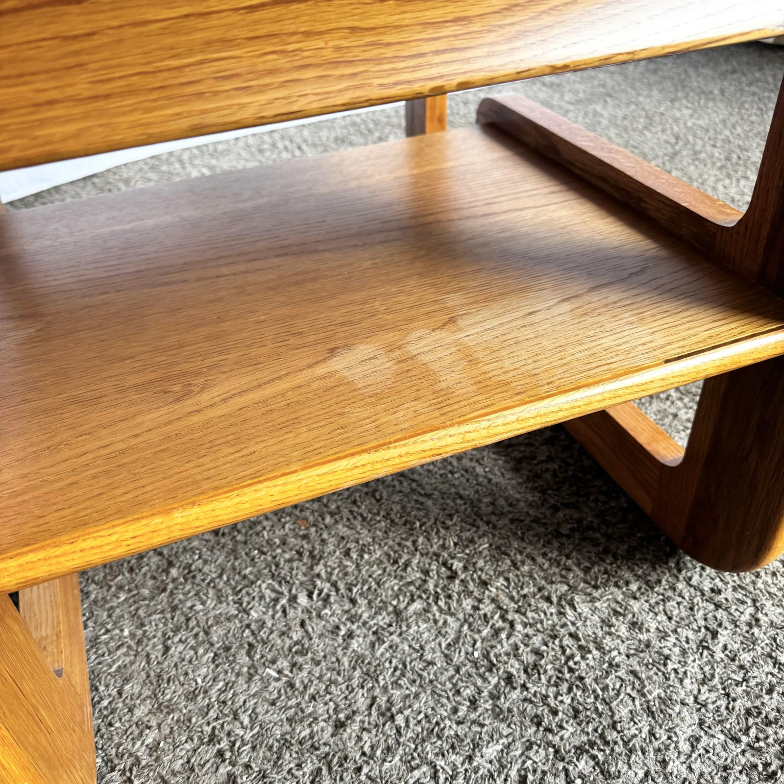 Mid Century Modern Lou Hodges Oak Wood Side Table - 7