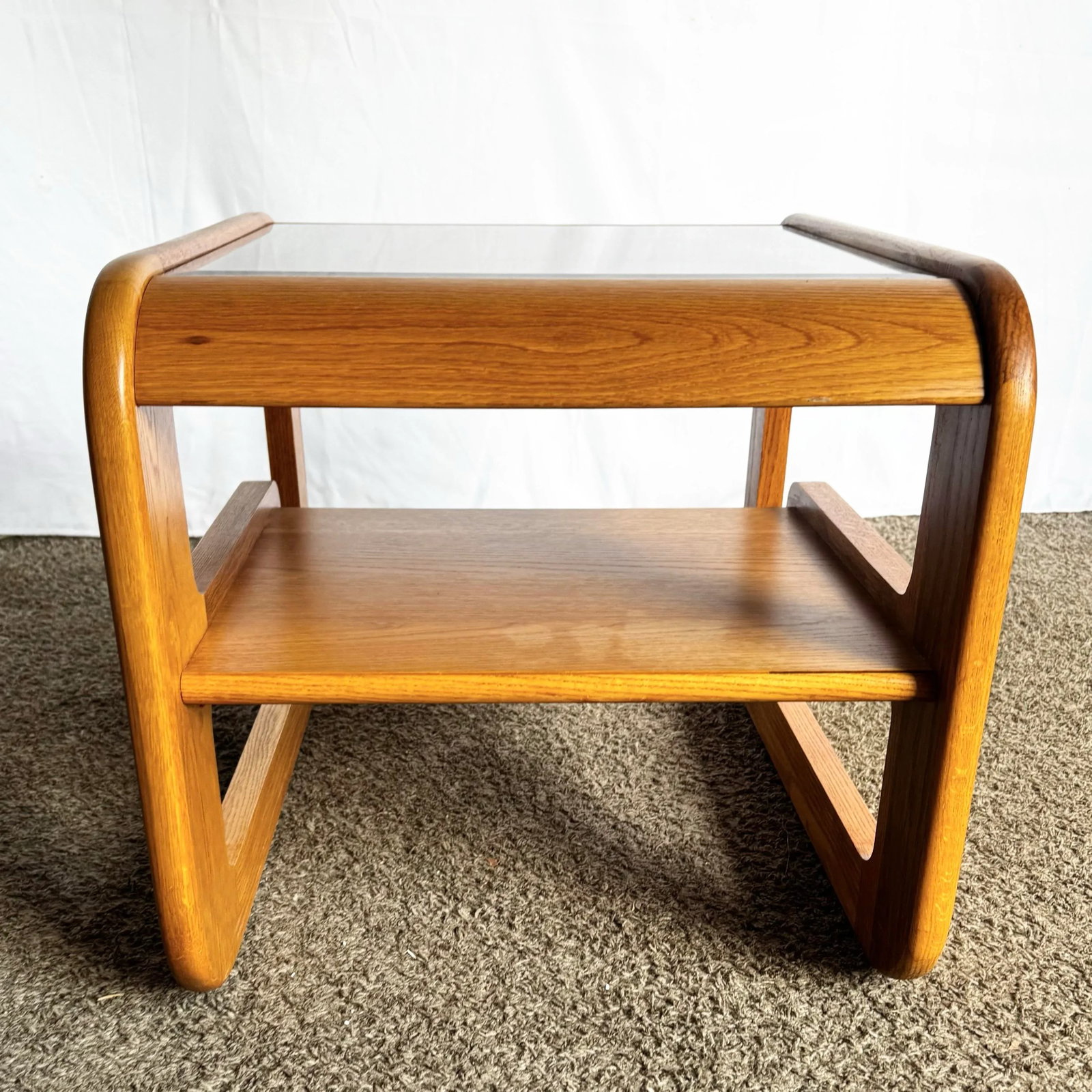 Mid Century Modern Lou Hodges Oak Wood Side Table - 8