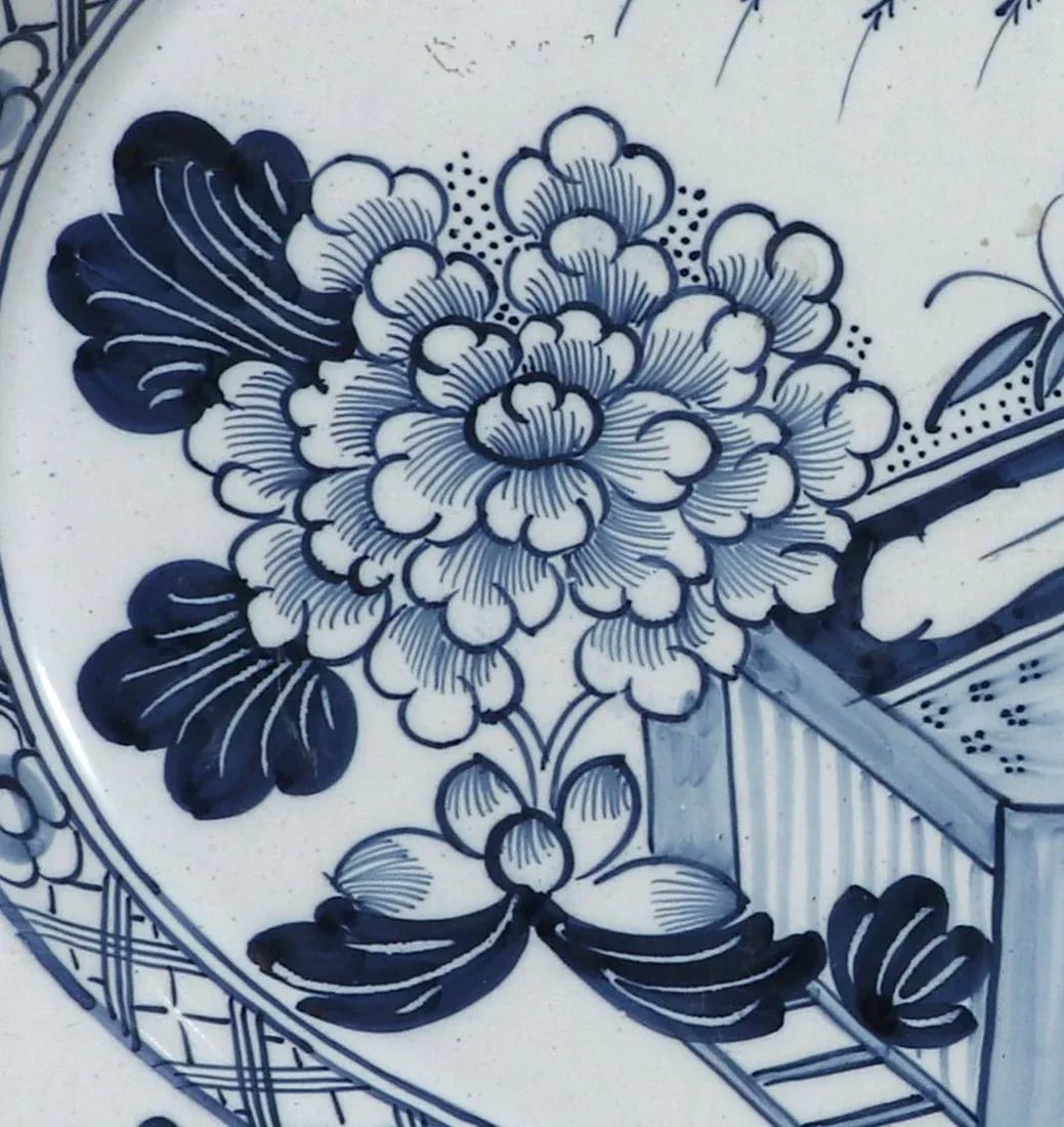 Liverpool or Irish Delftware Chinoiserie Blue & White Dish - 3