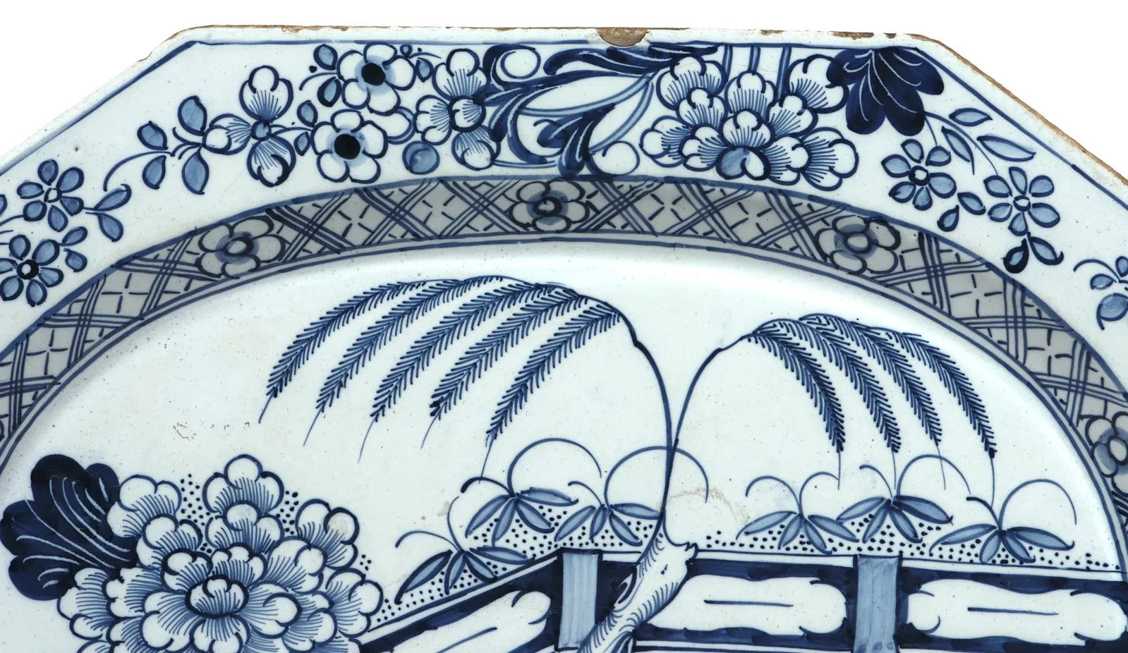 Liverpool or Irish Delftware Chinoiserie Blue & White Dish - 4