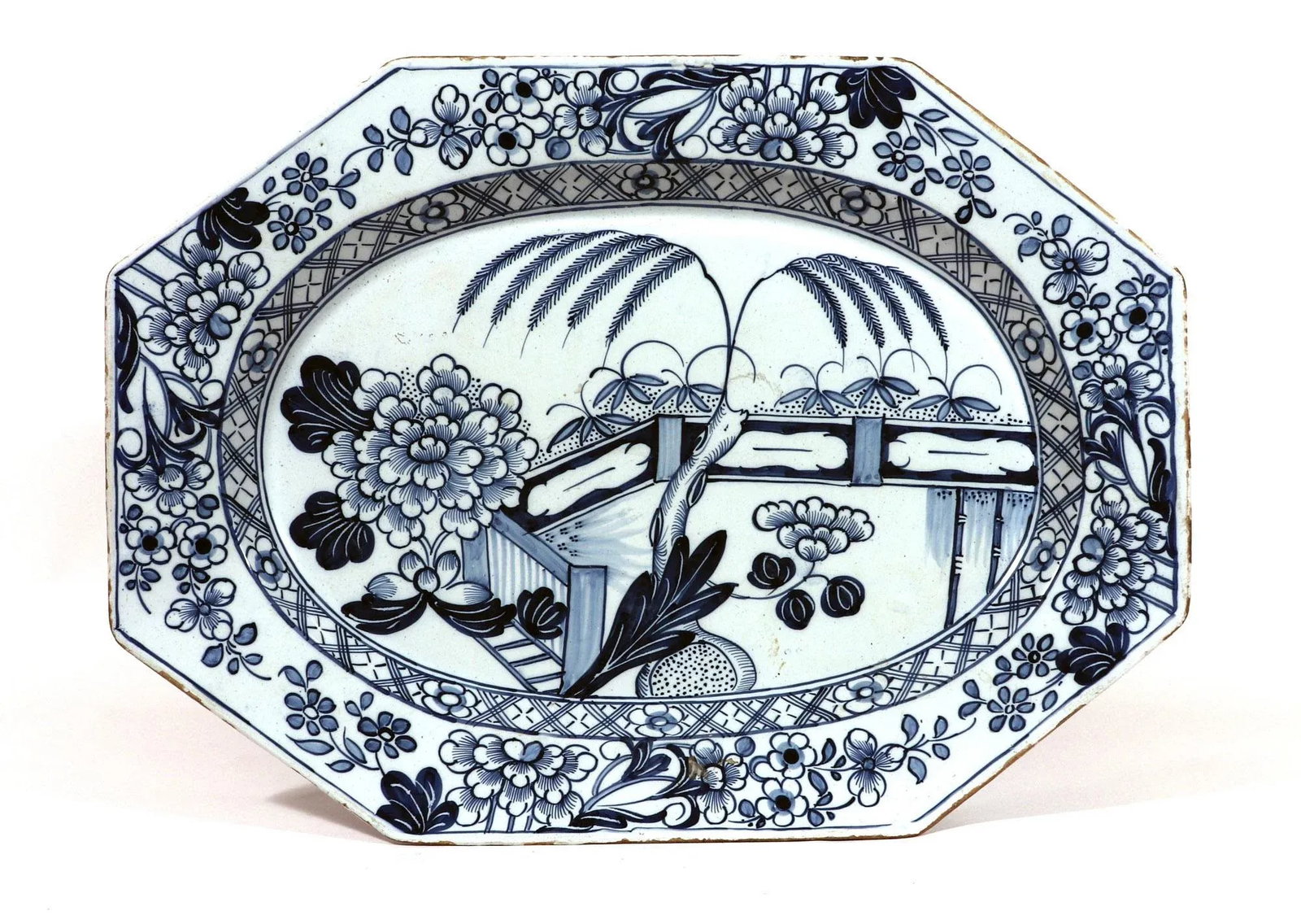 Liverpool or Irish Delftware Chinoiserie Blue & White Dish - 7