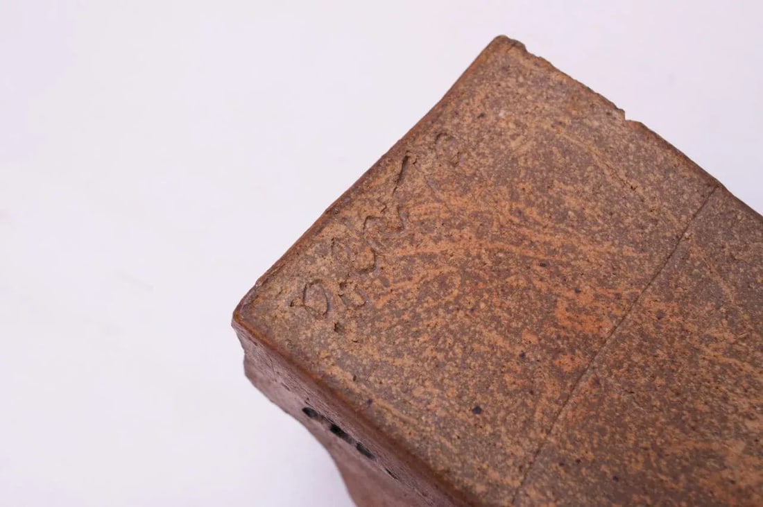 Studio Pottery Incised Stoneware Box Signed "Polk 70" - 10