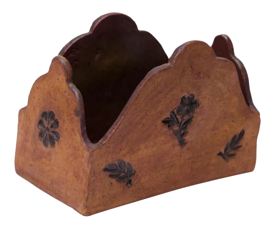 Studio Pottery Incised Stoneware Box Signed "Polk 70" (1 of 11)
