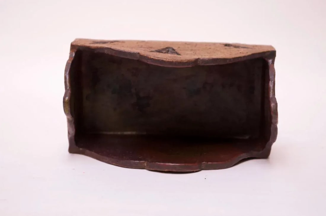 Studio Pottery Incised Stoneware Box Signed "Polk 70" - 8