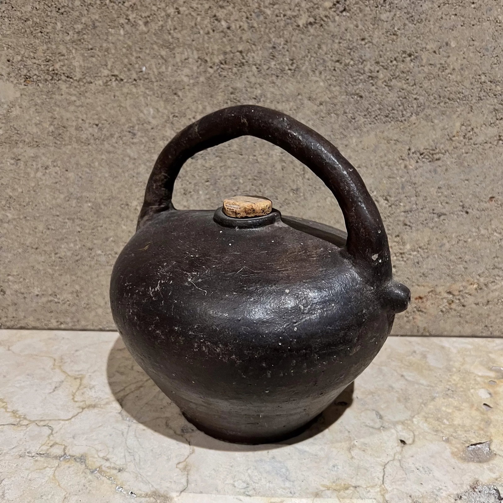 19th Century French Pottery Handmade Antique Jug Vessel - 10