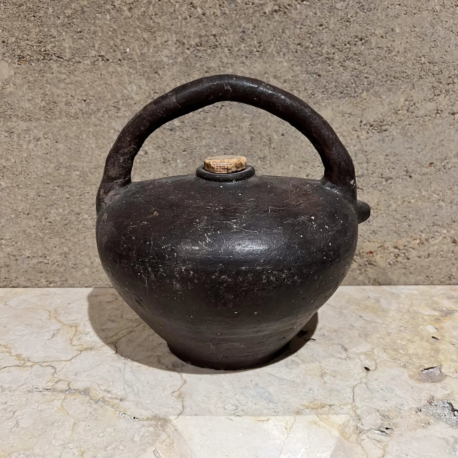 19th Century French Pottery Handmade Antique Jug Vessel - 12