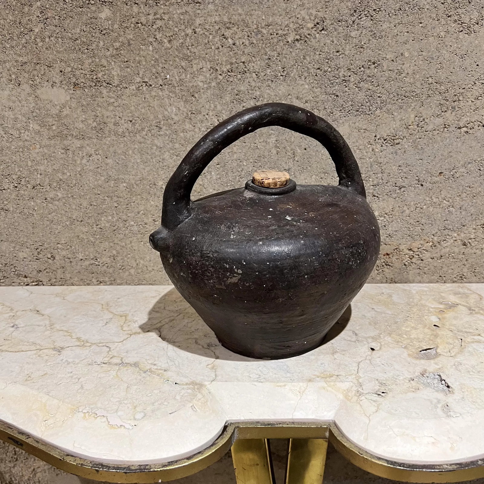 19th Century French Pottery Handmade Antique Jug Vessel - 5