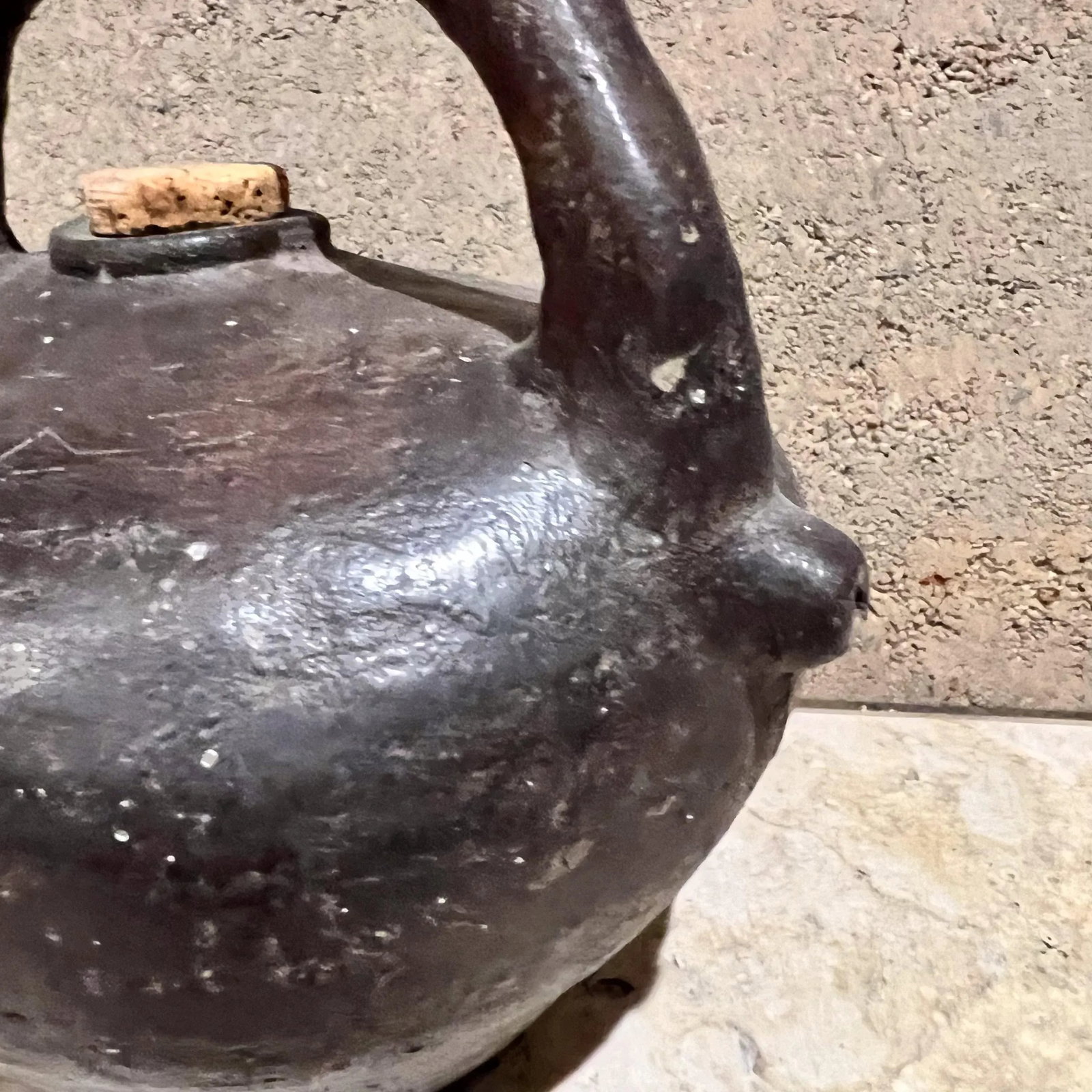 19th Century French Pottery Handmade Antique Jug Vessel - 8