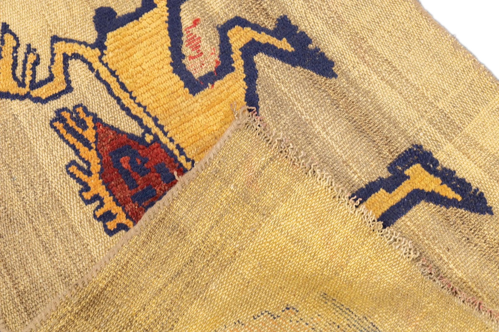Antique Handwoven Gabbeh Palas Textile Art - 4