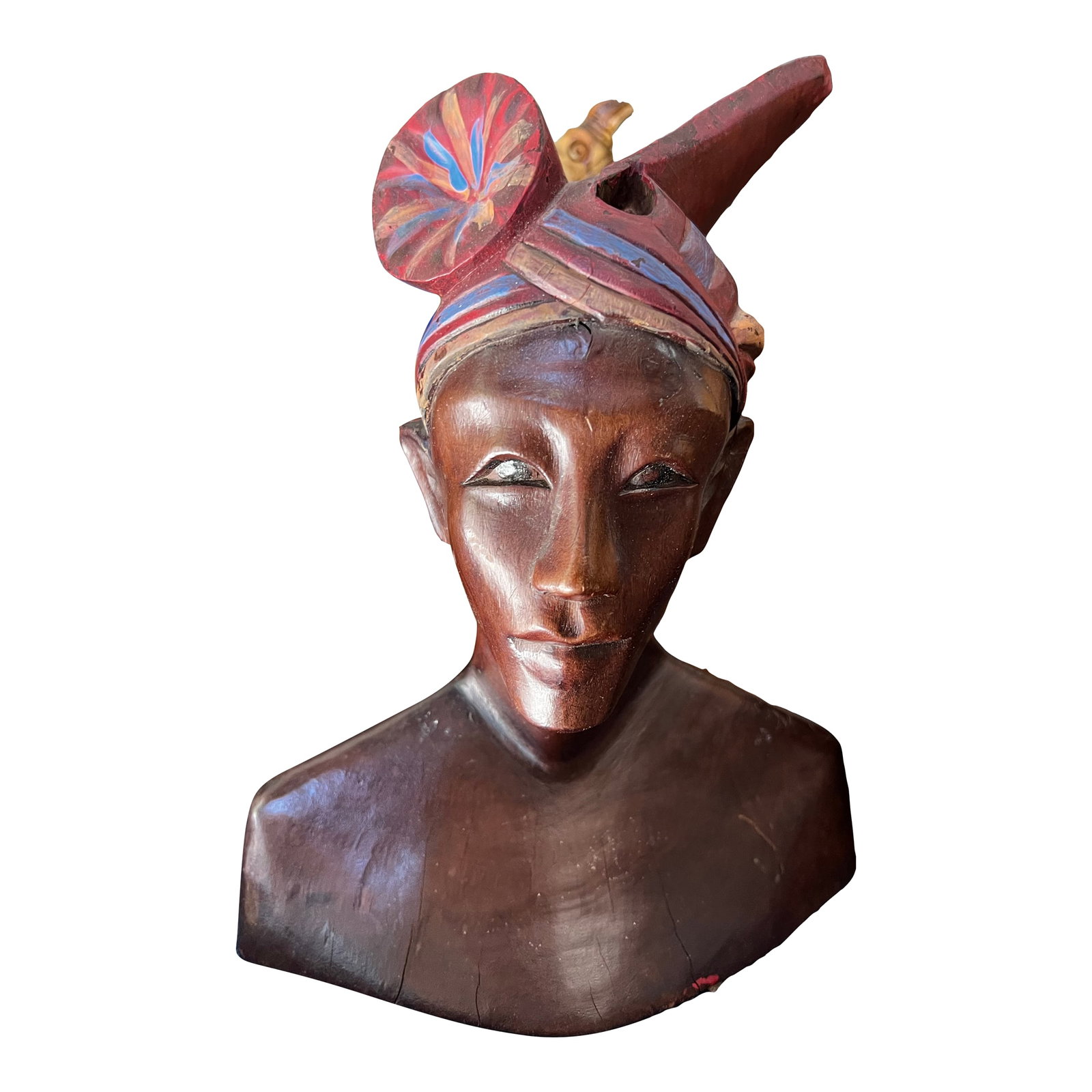 1970s Hand Carved African Wooden Sculpture: Up for consideration is a beautiful hand carved African wooden sculpture. This would look lovely on display in your home and it is a great find for the interior design enthusiast. Please check out my 
