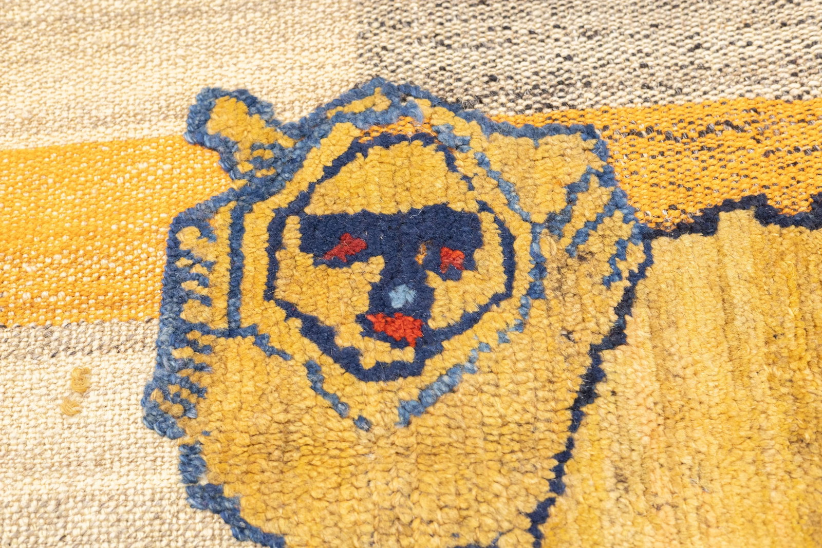 Antique Handwoven Gabbeh Palas Textile Art - 10