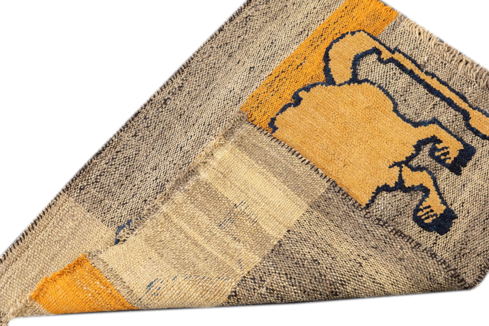 Antique Handwoven Gabbeh Palas Textile Art - 5
