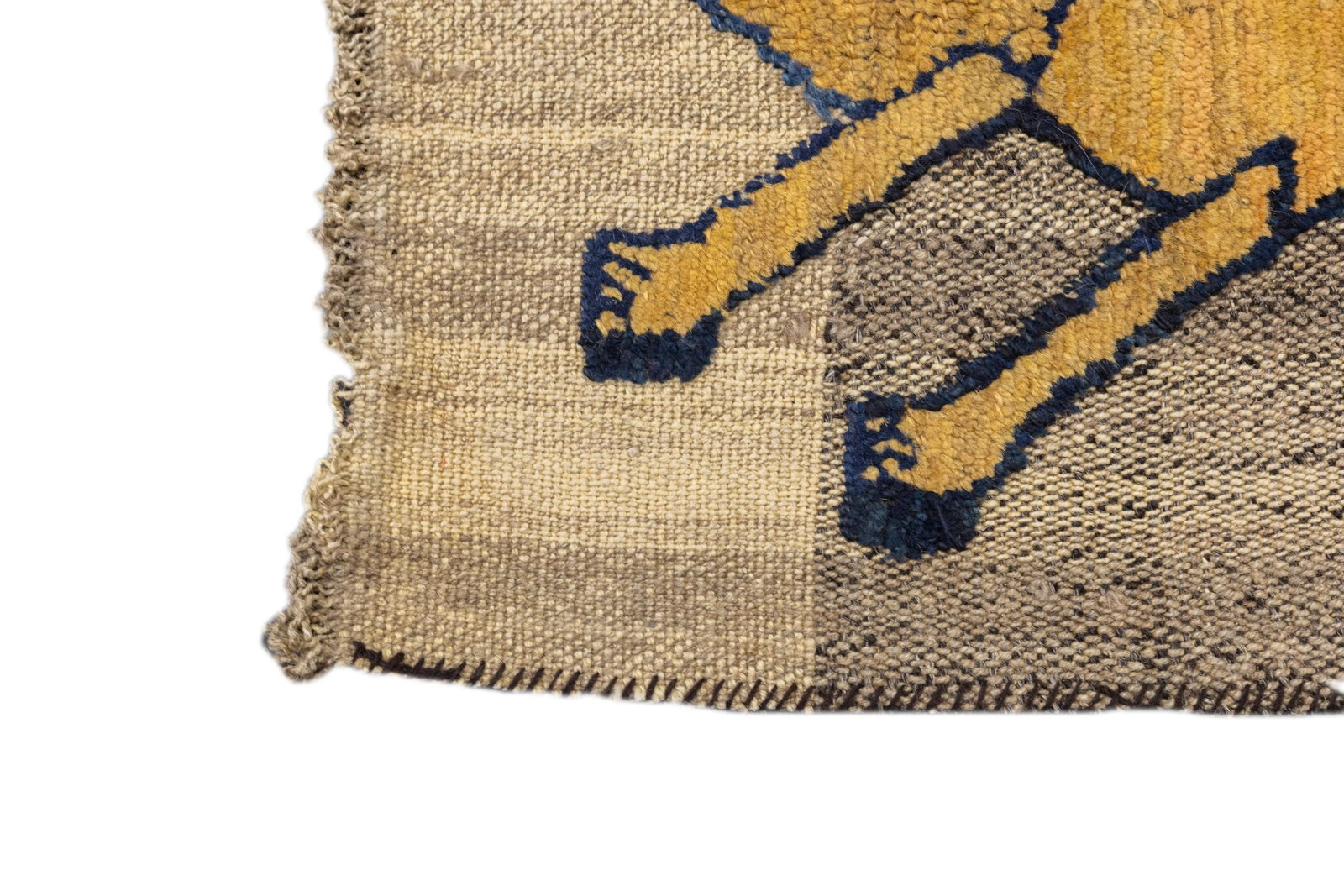 Antique Handwoven Gabbeh Palas Textile Art - 6