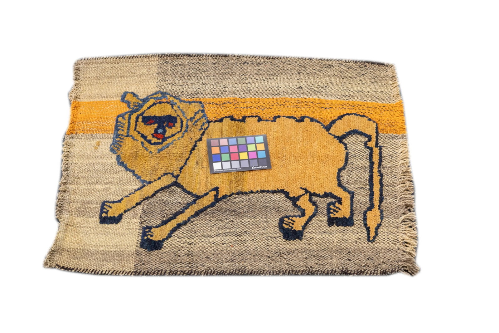 Antique Handwoven Gabbeh Palas Textile Art - 9