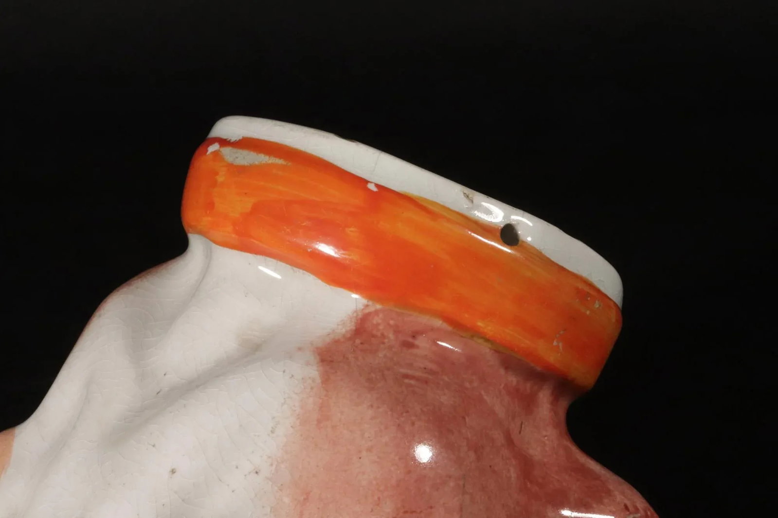 Staffordshire Pottery Bulldog Stirrup Cup - 2