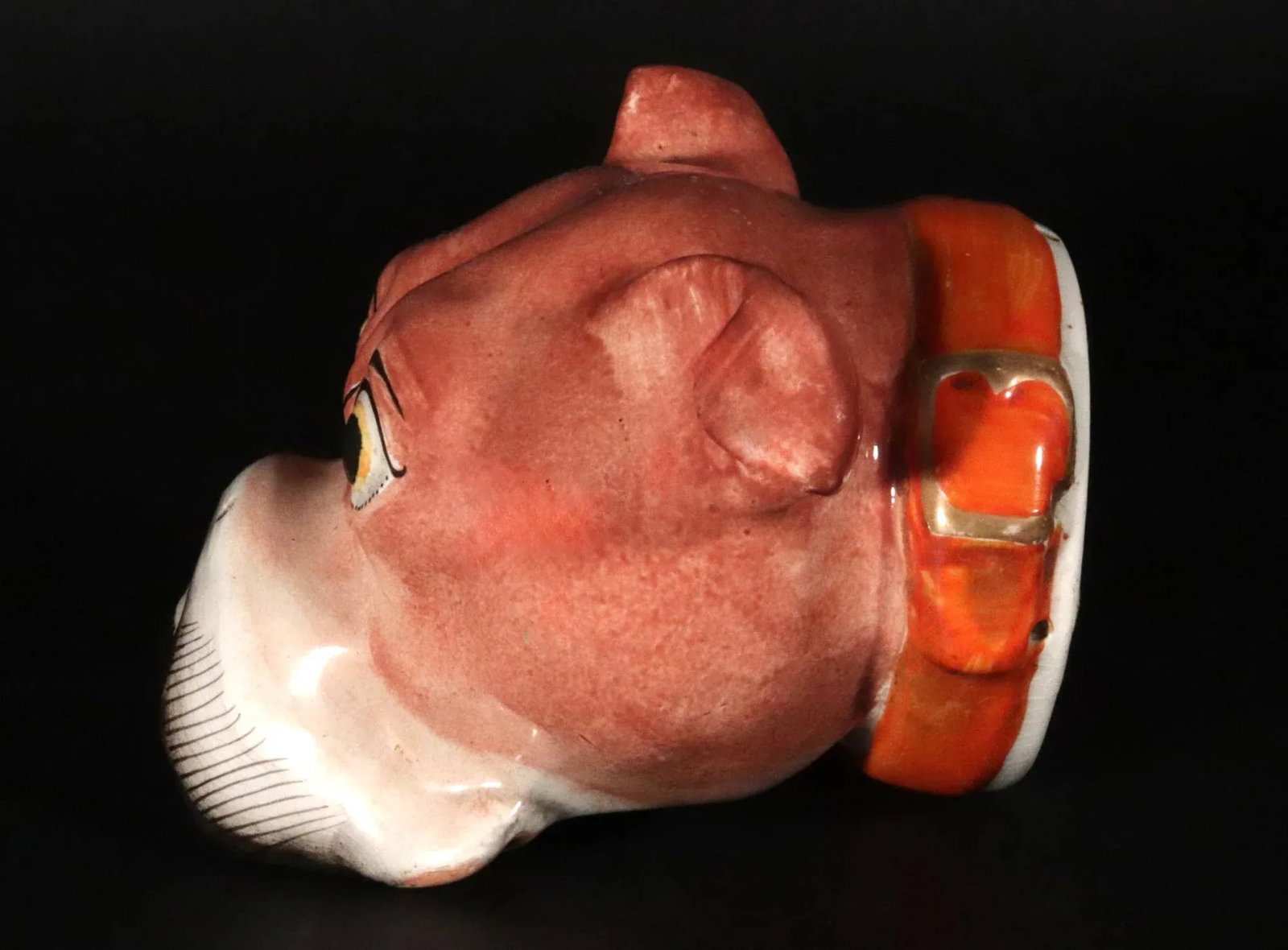 Staffordshire Pottery Bulldog Stirrup Cup - 6